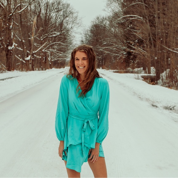 Teal Zesica Dress - Size Small - Picture 1 of 2